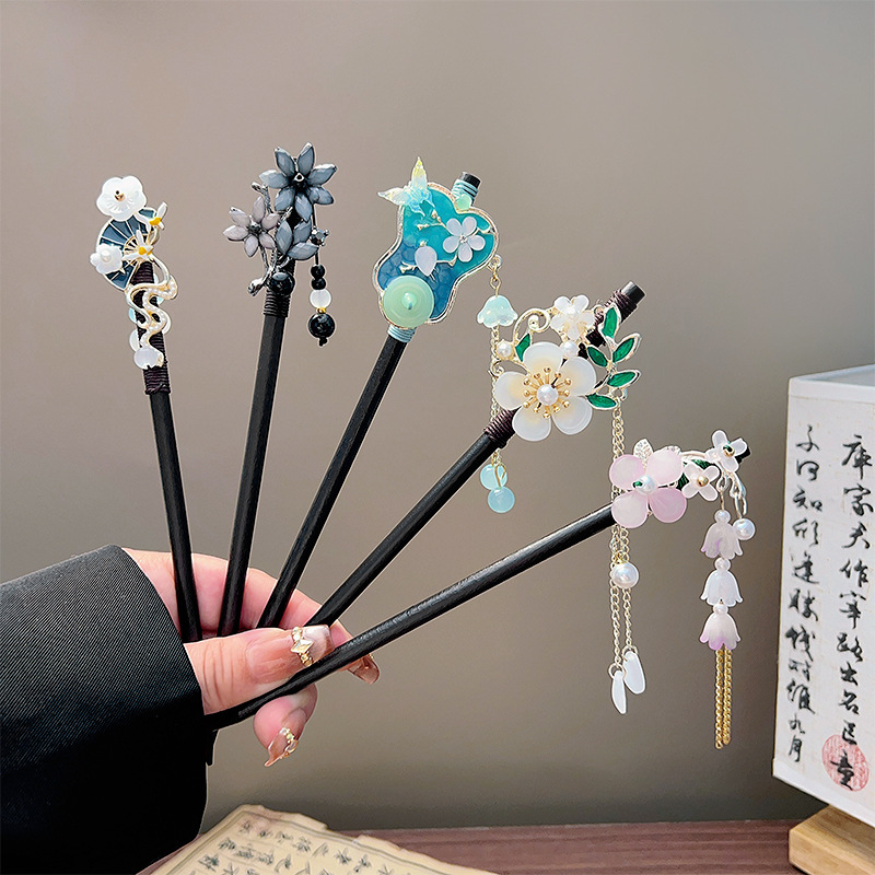 Klasik Püskül Saç Tokası Siyah - Hanbok Hair Pin incelemesi ve fiyatı
