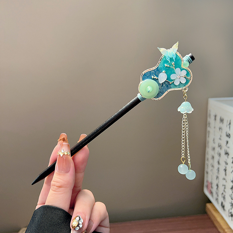 Klasik Püskül Saç Tokası Siyah - Hanbok Hair Pin incelemesi ve fiyatı